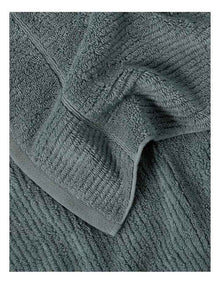 Combed Cotton Rib 3pk Face Washer in Seapine