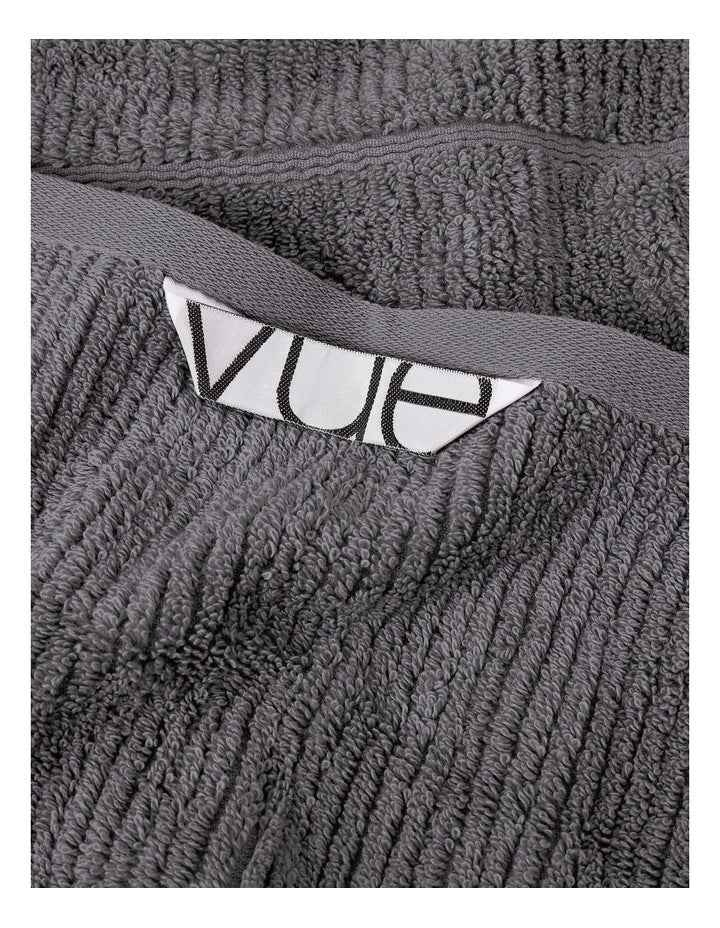 Combed Cotton Rib 3pk Face Washer in Washed Black