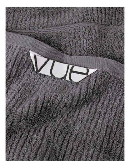 Combed Cotton Rib 3pk Face Washer in Washed Black