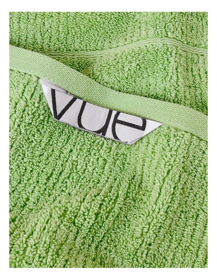 Combed Cotton Rib 3pk Face Washer in Apple Green