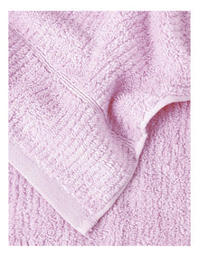 Combed Cotton Rib 3pk Face Washer in Purple Heather