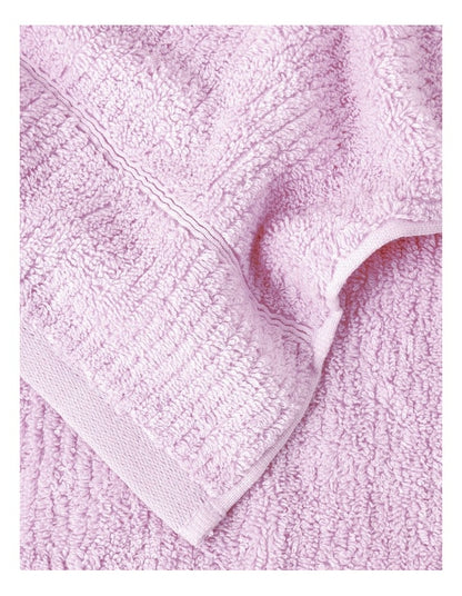 Combed Cotton Rib 3pk Face Washer in Purple Heather