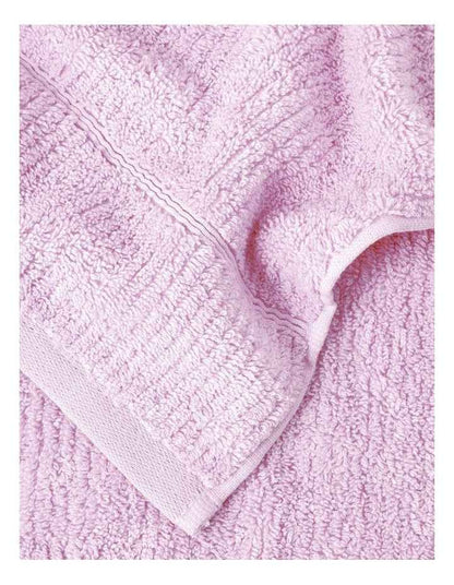 Combed Cotton Rib 3pk Face Washer in Purple Heather