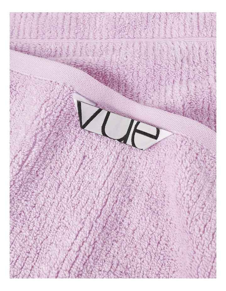 Combed Cotton Rib 3pk Face Washer in Purple Heather