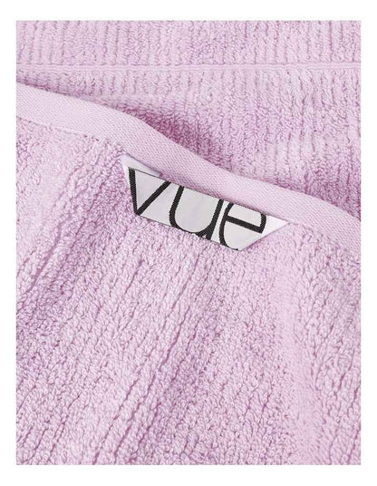 Combed Cotton Rib 3pk Face Washer in Purple Heather