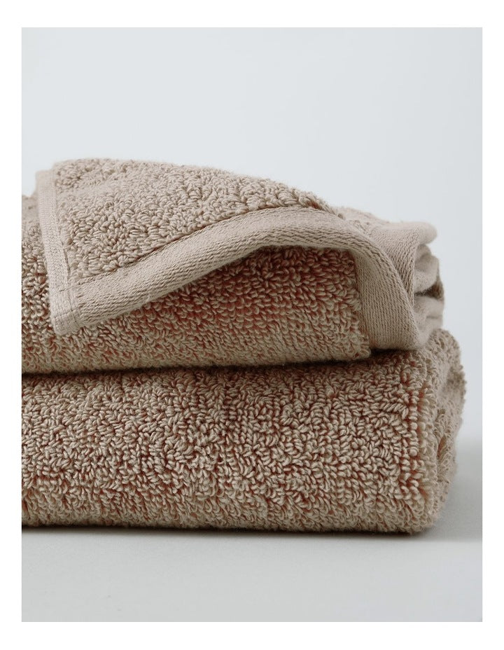 Australian Cotton Face Washer 2 Pack in Stone