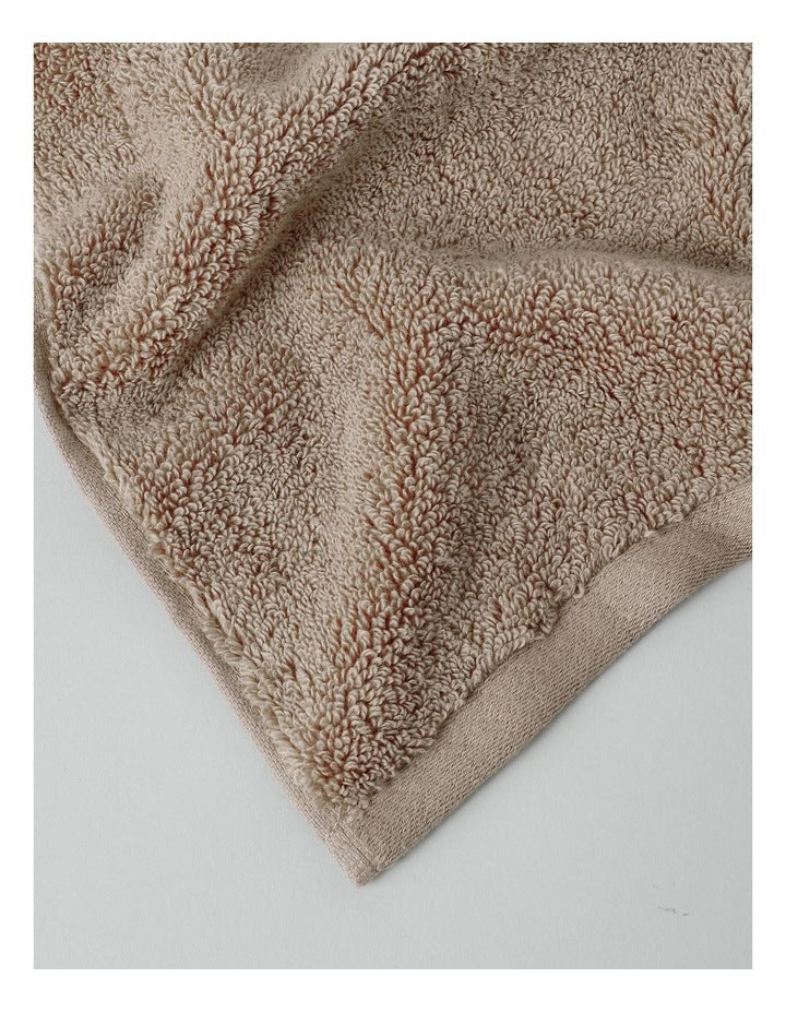 Australian Cotton Face Washer 2 Pack in Stone