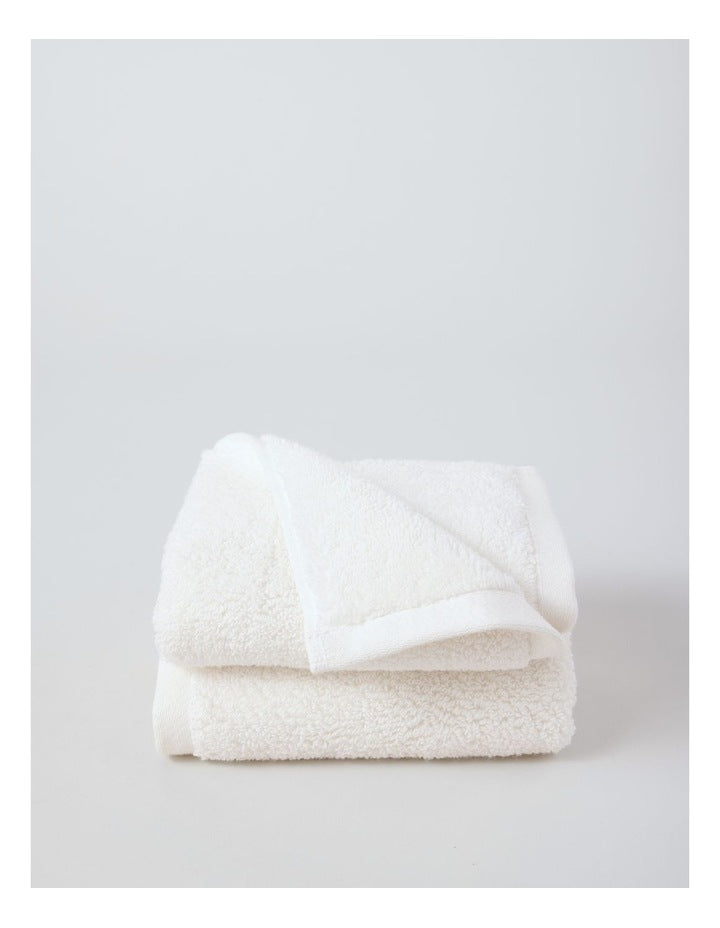 Australian Cotton Face Washer 2 Pack in White
