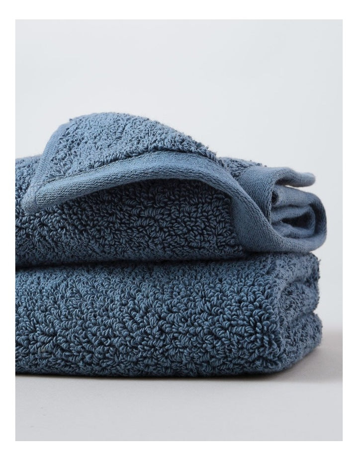 Australian Cotton 2pk Face Washer in Blue