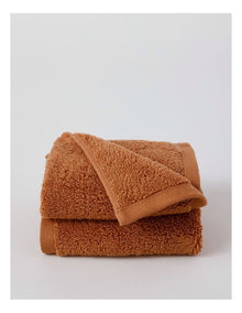 Australian Cotton 2pk Face Washer in Clay