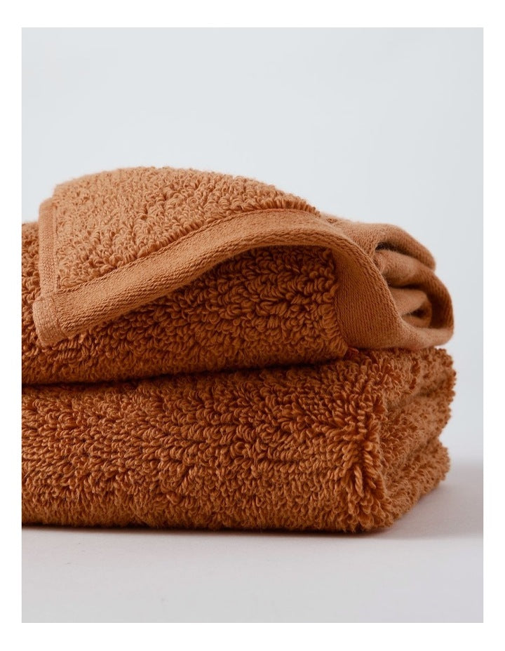 Australian Cotton 2pk Face Washer in Clay