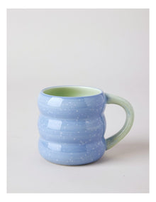 Bubble Mug in Blue White Speckle