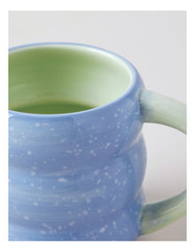 Bubble Mug in Blue White Speckle