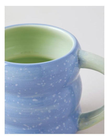 Bubble Mug in Blue White Speckle