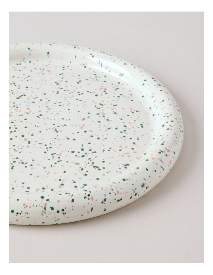 Bubble Serve Platter Large in Multicolour Speckle