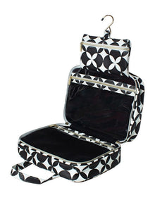 Hanging Cosmetic Bag in Black /White
