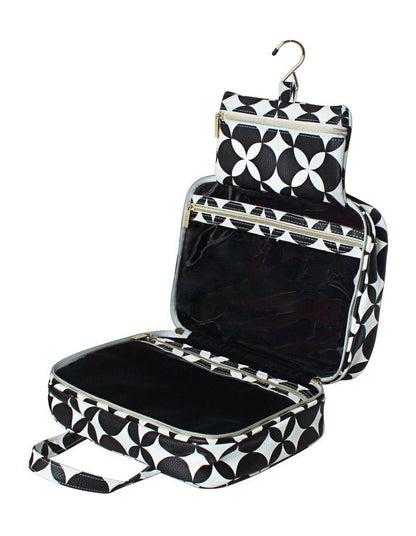 Hanging Cosmetic Bag in Black /White