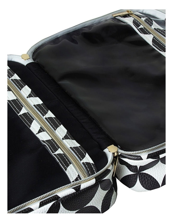 Hanging Cosmetic Bag in Black /White