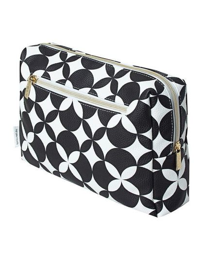 Large Makeup Bag in Black/White