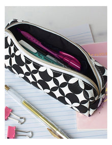 Makeup Pencil Case in Black/White