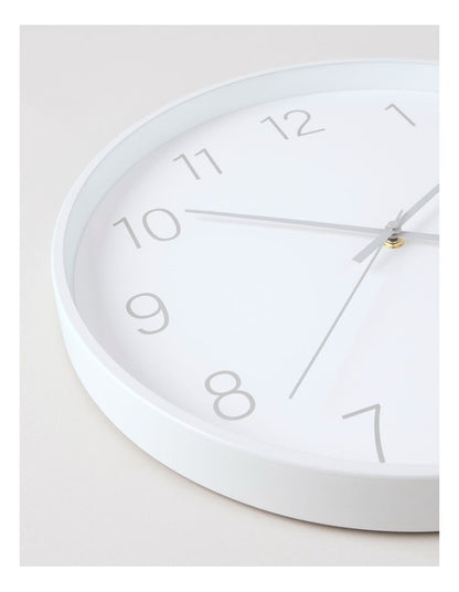 Tatum Clock 40cm in White