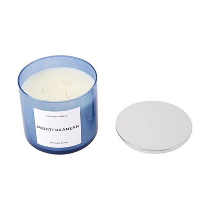 Mediterranean Inspired Glass Candle