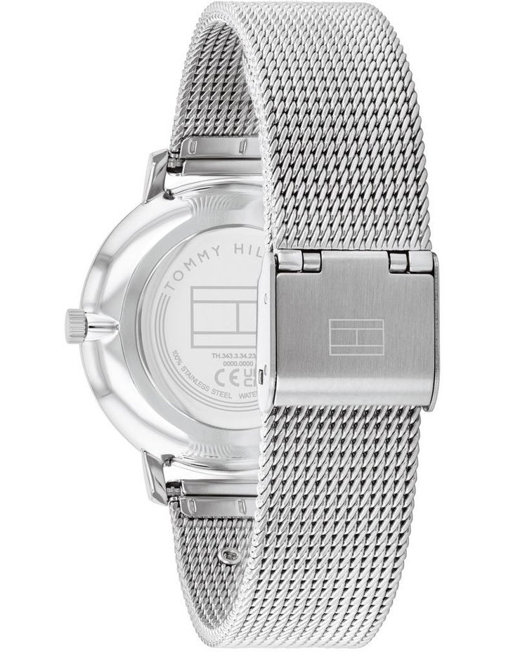 Tea Stainless Steel & Ionic Plated Carnation Gold Steel Watch in Blue