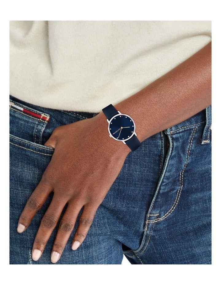 Pippa Leather Dial Watch in Navy