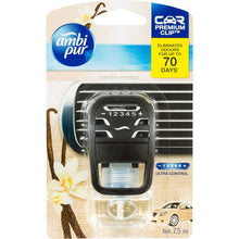 Ambi Pur Premium Clip Car Air Freshener Vanilla Voyage 7.5ml