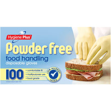 Hygiene Plus Latex Gloves Disposable Powderfree One Size 100 Pack