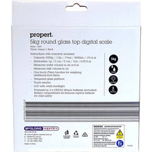 Propert 5kg Round Glass Top Digital Scale Each