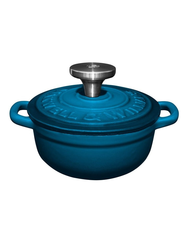 Cast Iron Cocotte 9.5cm 260ml in Midnight Blue