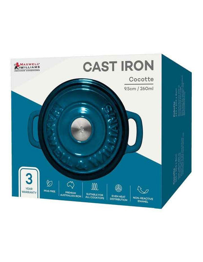 Cast Iron Cocotte 9.5cm 260ml in Midnight Blue