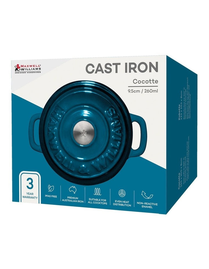 Cast Iron Cocotte 9.5cm 260ml in Midnight Blue