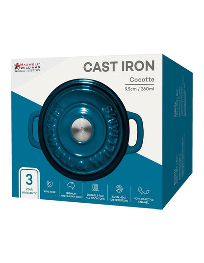 Cast Iron Cocotte 9.5cm 260ml in Midnight Blue