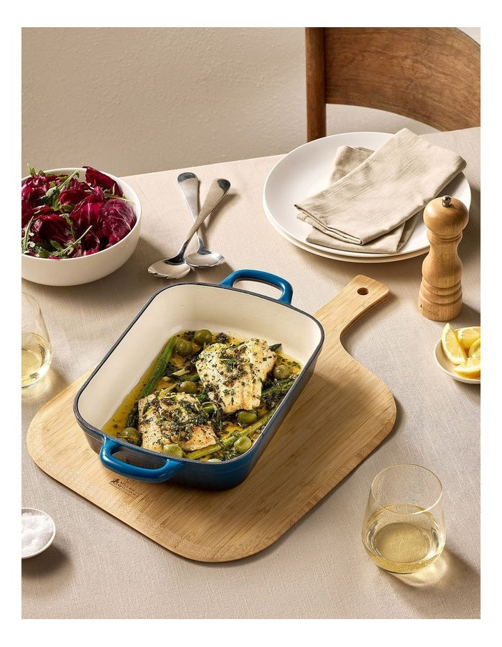 Cast Iron Roaster 28x21cm/3L in Midnight Blue