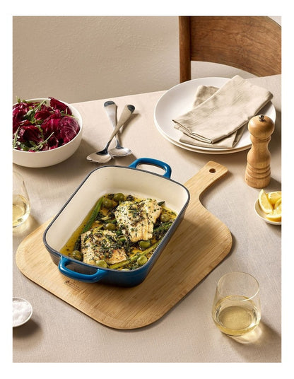 Cast Iron Roaster 28x21cm/3L in Midnight Blue