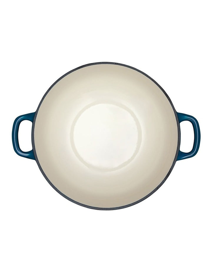 Cast Iron Round Casserole 26cm/4L in Midnight Blue