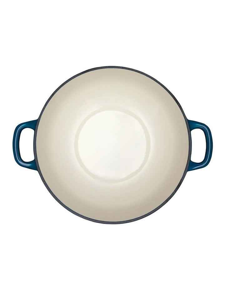 Cast Iron Round Casserole 26cm/4L in Midnight Blue