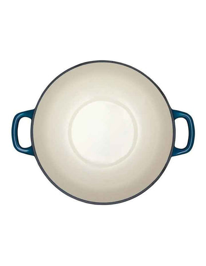 Cast Iron Round Casserole 26cm/4L in Midnight Blue