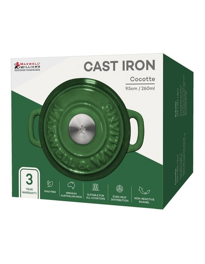 Cast Iron Cocotte 9.5cm 260ml in English Racing Green