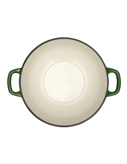 Cast Iron Round Casserole Gift Boxed 24cm/3.3L in English Racing Green