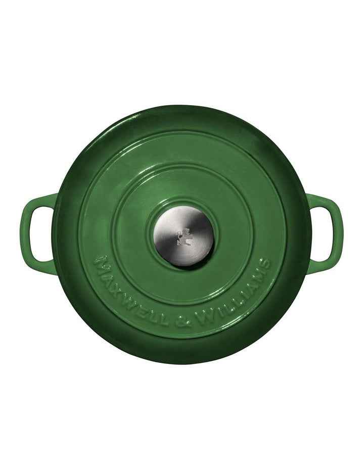 Cast Iron Round Casserole 26cm/4L Gift Boxed in English Racing Green
