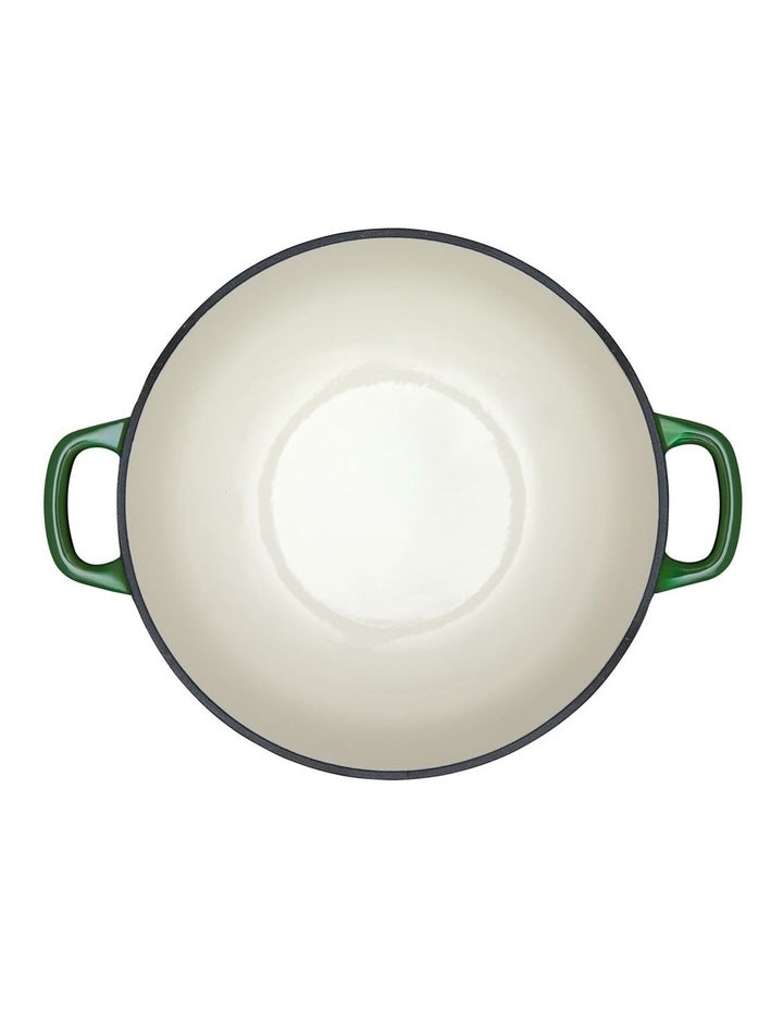Cast Iron Round Casserole 26cm/4L Gift Boxed in English Racing Green