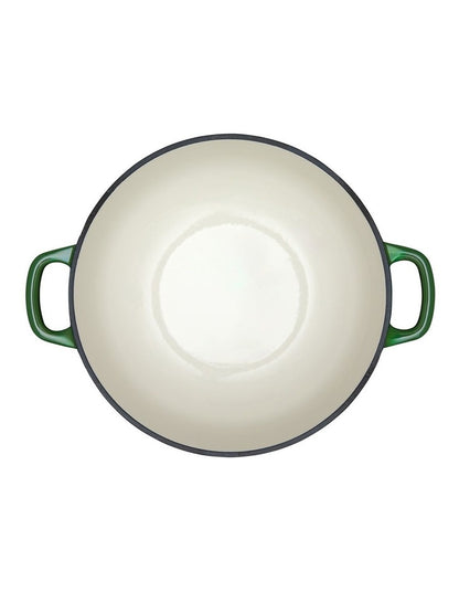 Cast Iron Round Casserole 26cm/4L Gift Boxed in English Racing Green
