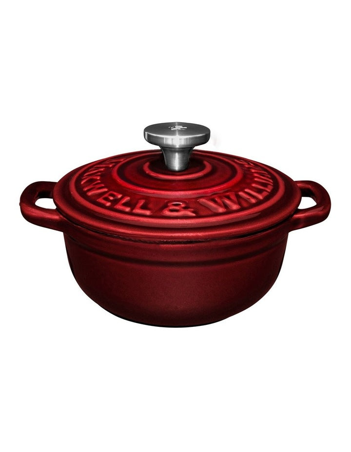 Cast Iron Cocotte 9.5cm/260ml Gift Boxed in Merlot