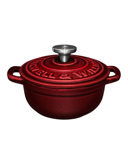 Cast Iron Cocotte 9.5cm/260ml Gift Boxed in Merlot