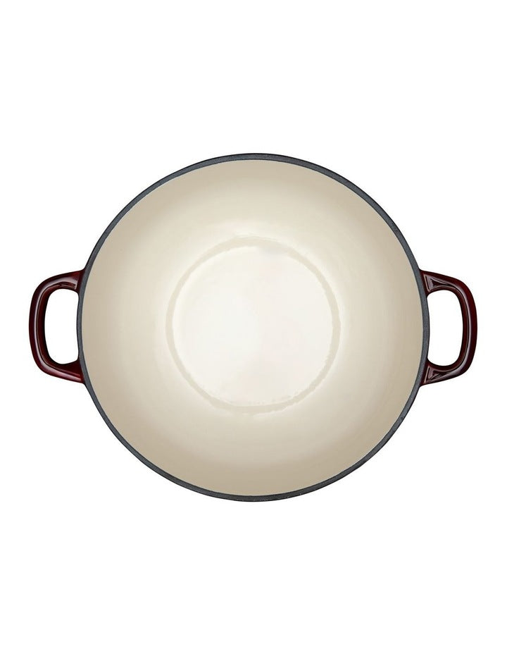 Cast Iron Round Casserole 24cm/3.3L Gift Boxed in Merlot
