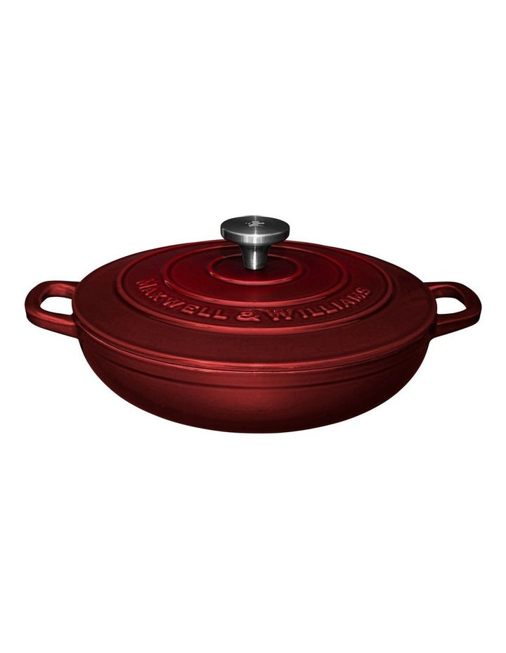 Cast Iron Braiser 27cm/3.3L Gift Boxed in Merlot