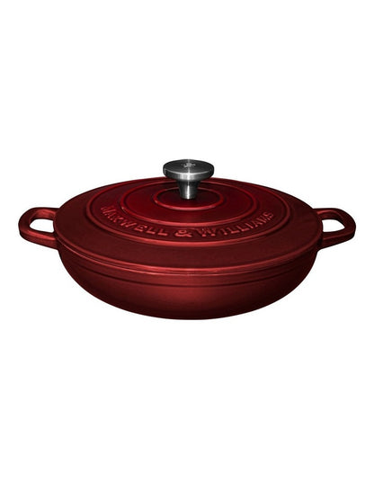 Cast Iron Braiser 27cm/3.3L Gift Boxed in Merlot